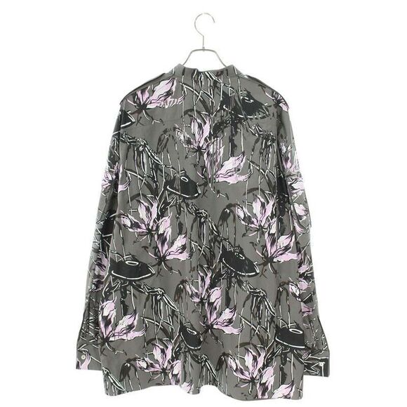 Prada 24SS Sc766 Print Design Oversized Long Sleeve Shirt Men's M Tees - Short Sleeve